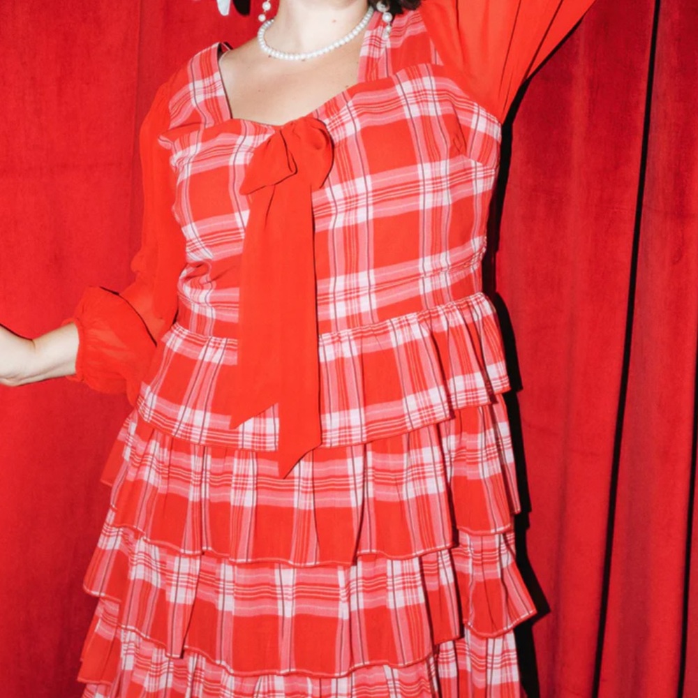 Ivy City Co Red Plaid Taylor Dress